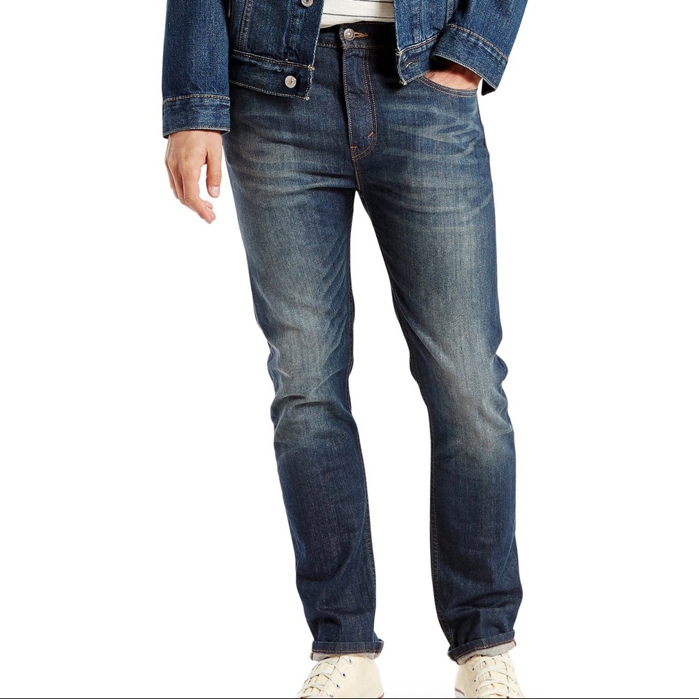 Levi’s Men's 511 Style Slim Fit Leg Denim Jeans Dark Wash Blue Size 31Wx32L EUC